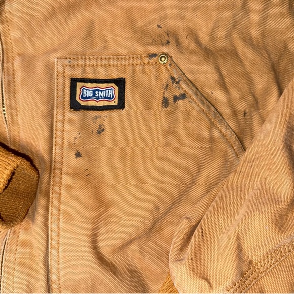 Vintage Big Smith Hoofed Work Jacket Thrashed Large 42-44 Chest - Picture 2 of 10